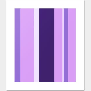 Purple stripes Posters and Art
